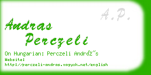 andras perczeli business card